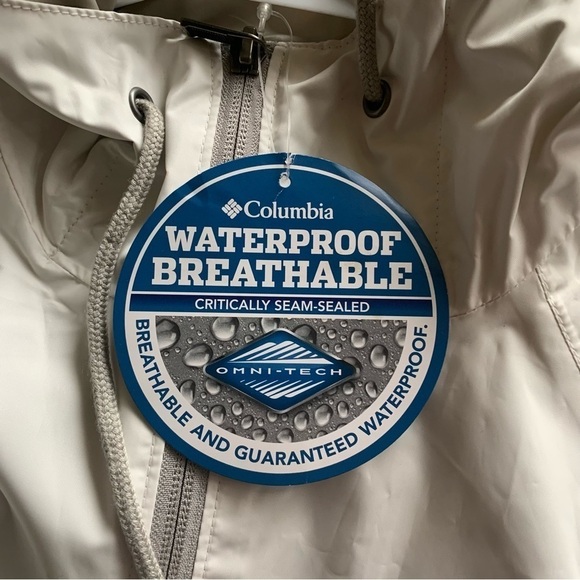 Columbia Womens Arcadia Casual Waterproof Rain Jacket White Size Small - Picture 5 of 9